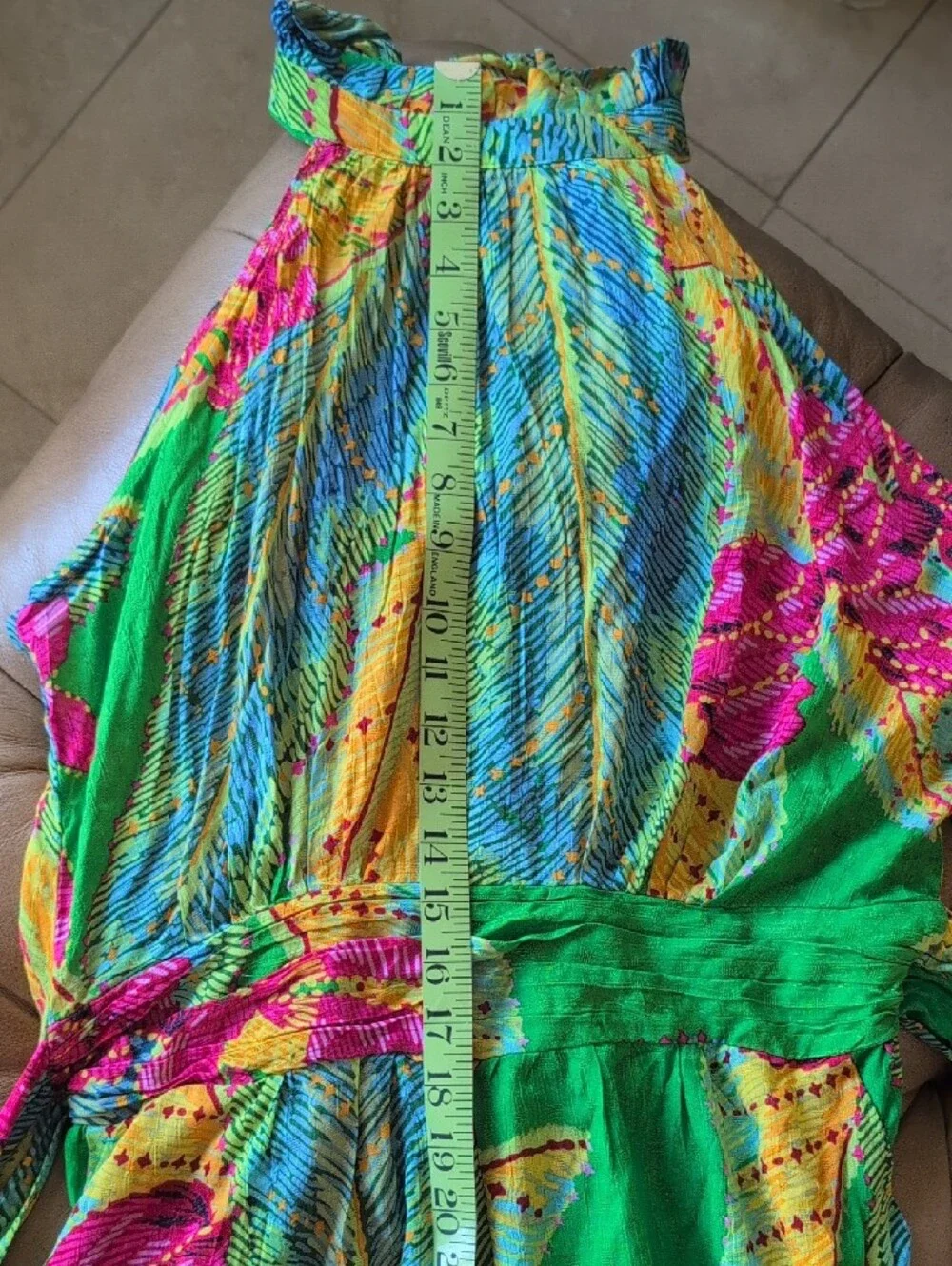 Cynthia Rowley Green Multicolor Tropical Print Romper - Picture 7 of 10